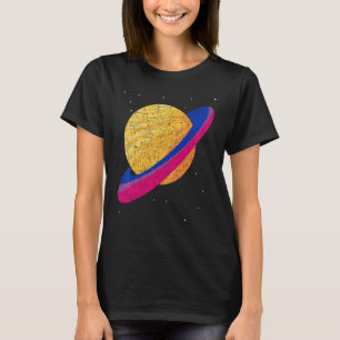 Bisexual Flag Queer Saturn Bi Pride Lgbt Bisexual T-Shirt