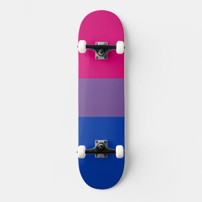 Bisexual flag skateboard (Front)