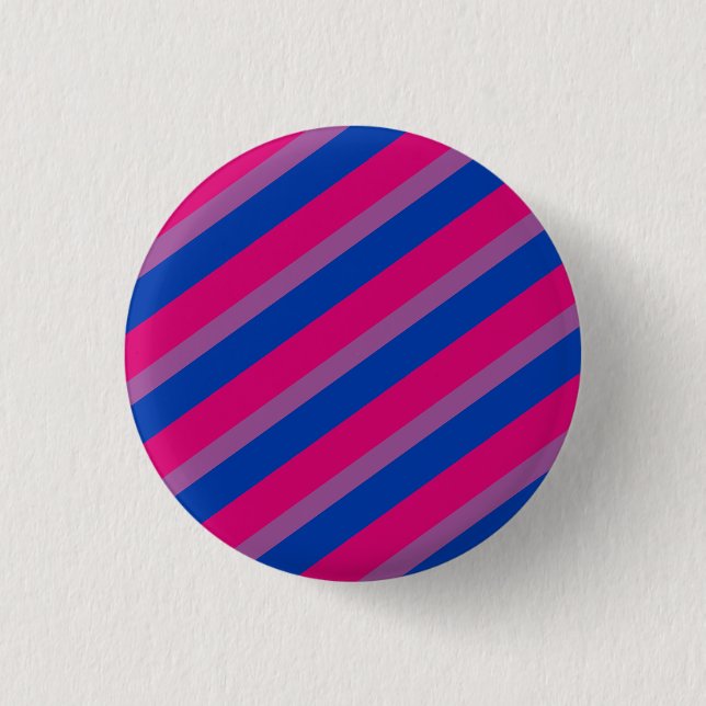 Bisexual Flag Stripes | Bisexual Pride  3 Cm Round Badge (Front)