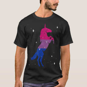 Bisexual Flag Unicorn Magical Animal Bi Pride Lgbt T-Shirt