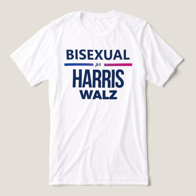 Bisexual for Harris Walz Tri-Blend Shirt (Design Front)