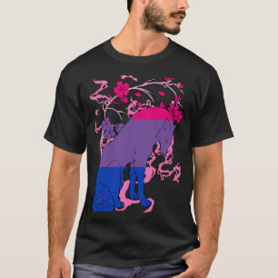 Bisexual Fox Flower Bi Pride Bisexuality LGBTQ Bis T-Shirt