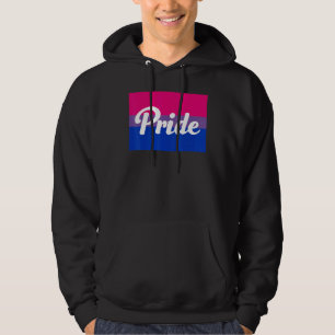 Bisexual Gay Pride Rainbow Word Design Hoodie