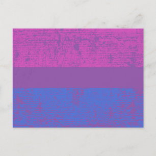 Bisexual Grunge Flag Colours Postcard