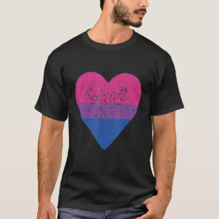 Bisexual Heart Bisexuality Bi Love Flag Lgbtq Prid T-Shirt