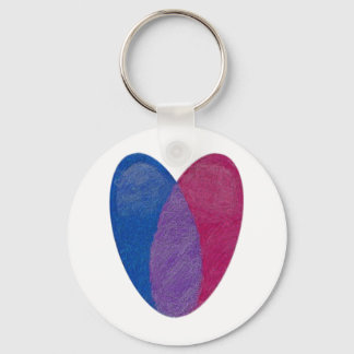 Bisexual Heart Key Ring