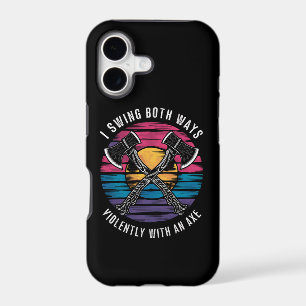Bisexual I Swing Both Ways Axe Funny Bi Pride Flag