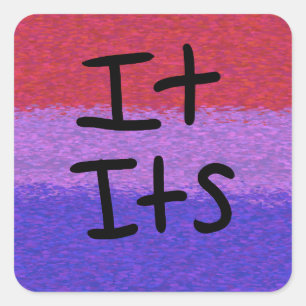 Bisexual it/its pronouns sticker