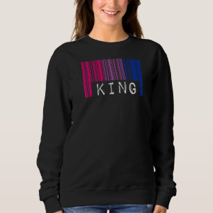 Bisexual King Barcode Trendy Bisexual Pride Flag A Sweatshirt