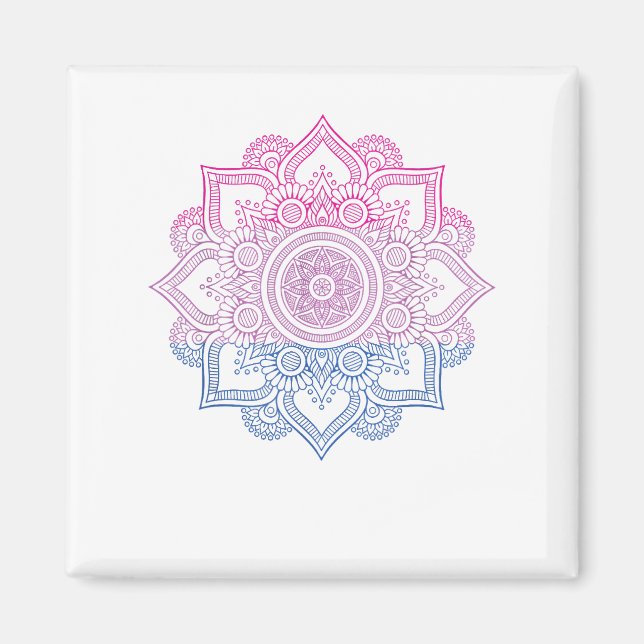 Bisexual LGBT Mandala Bi Pride Bisexuality LGBT Su Magnet (Front)