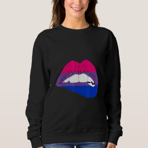 Bisexual Lips Bi Pride Bisexual Flag LGBTQ Bisexua Sweatshirt