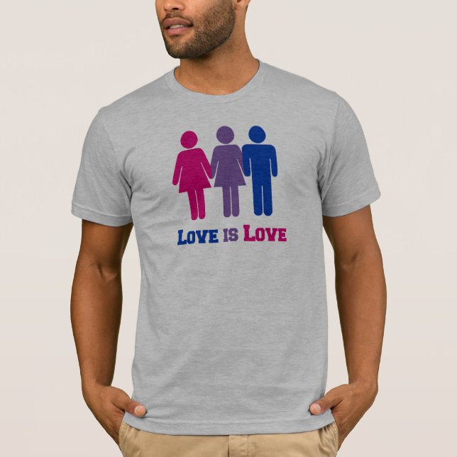 Bisexual Love is Love T-Shirt (Front)