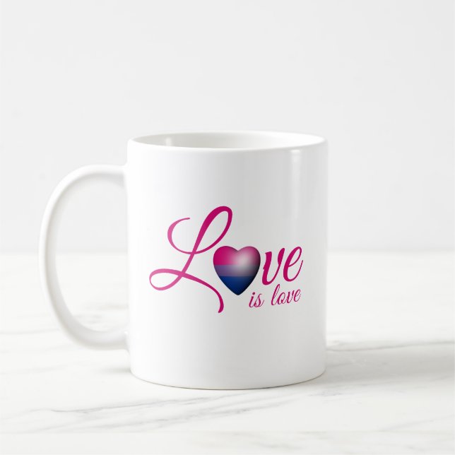 BISEXUAL LOVE IS -.png Coffee Mug (Left)