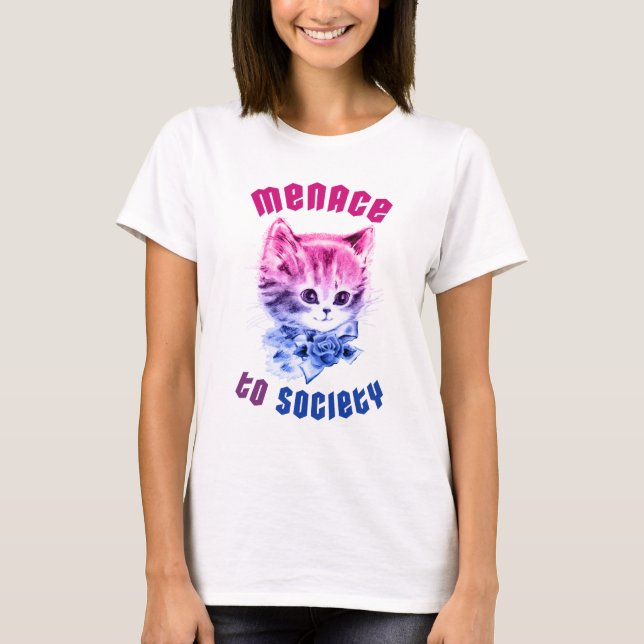 Bisexual Menace Kitty T-Shirt (Front)
