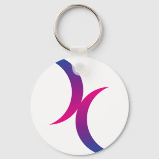 Bisexual moon key ring