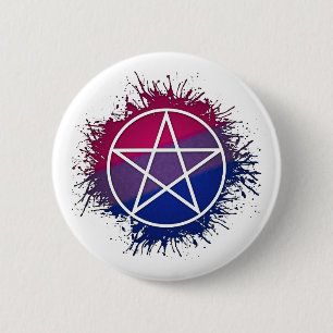 Bisexual Pentacle 6 Cm Round Badge