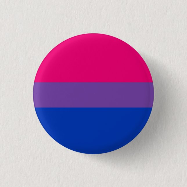 Bisexual Pin/Button 3 Cm Round Badge (Front)