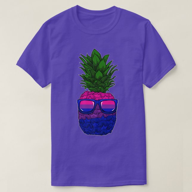 Bisexual Pineapple Sunglasses LGBT-Q Subtle Bi Pri T-Shirt (Design Front)