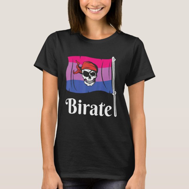 Bisexual Pirate Birate Lgbtq  Lgbt Gay Pride Tee (Front)