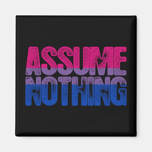 Bisexual Pride Assume Nothing Magnet (Front)