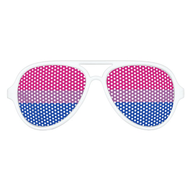 Bisexual Pride Aviator Sunglasses (Front)