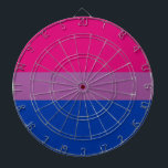Bisexual Pride (Bi Flag) Dartboard<br><div class="desc">This design features the bisexual pride flag, which was first designed by Michael Page in 1998. It was intended to give the bisexual community its own symbol comparable to the gay pride flag. In the flag, the pink is for same gender attraction, blue is for different gender attraction, and purple...</div>