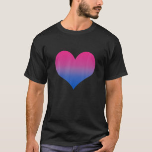 Bisexual Pride Bi Flag Heart Gradient LGBTQ Love P T-Shirt
