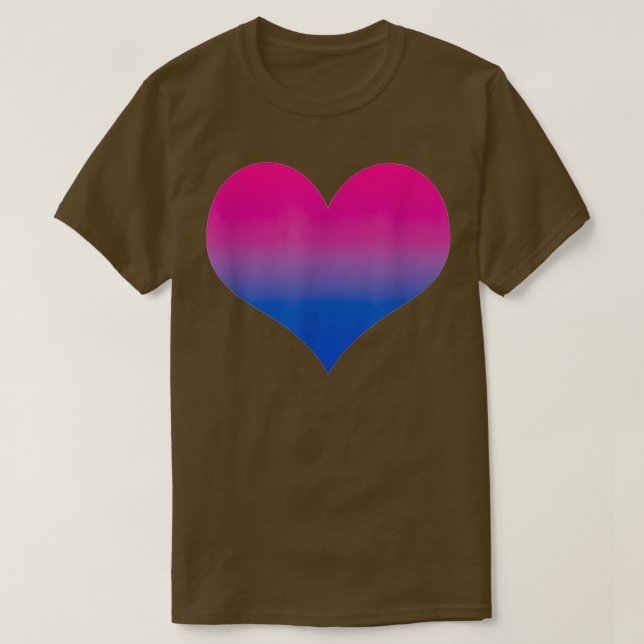 Bisexual Pride Bi Flag Heart Gradient Lgbtq Love  T-Shirt (Design Front)