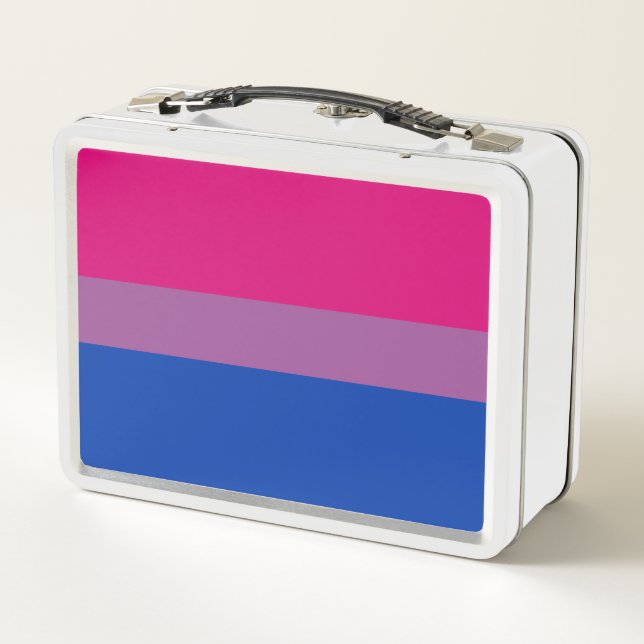 Bisexual Pride (Bi Flag) Metal Lunch Box (Back)