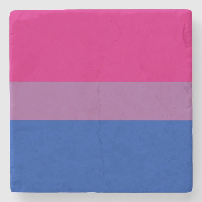 Bisexual Pride (Bi Flag) Stone Coaster (Front)