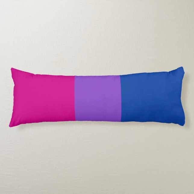 Bisexual Pride, Bold Stripes, LGBTQ PRIDE Body Cushion (Front)