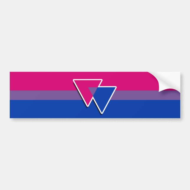 Bisexual Pride Bumper Sticker (Front)