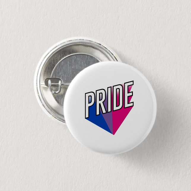 Bisexual Pride Burst 3 Cm Round Badge (Front & Back)