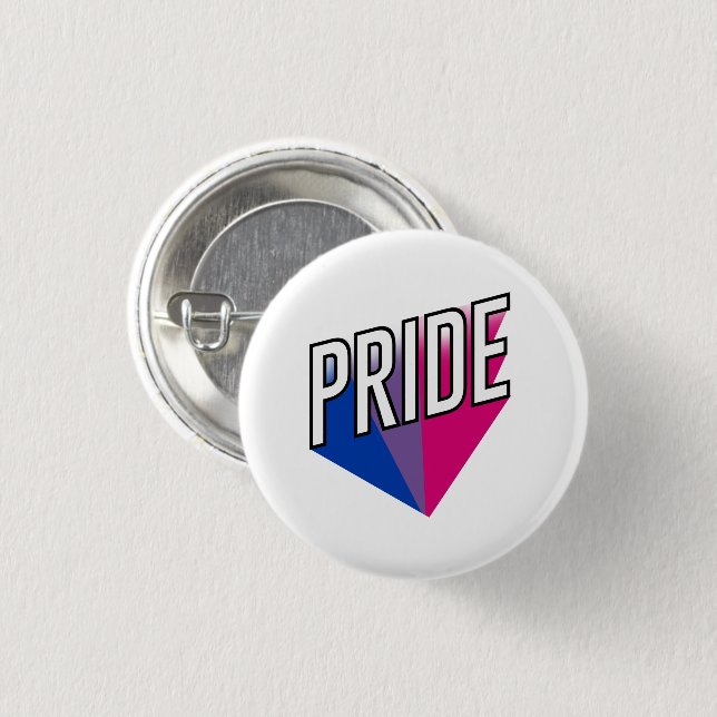 Bisexual Pride Burst 3 Cm Round Badge (Front & Back)