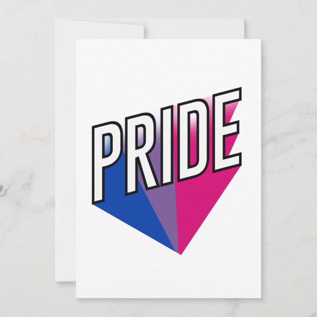 Bisexual Pride Burst Holiday Card (Front)