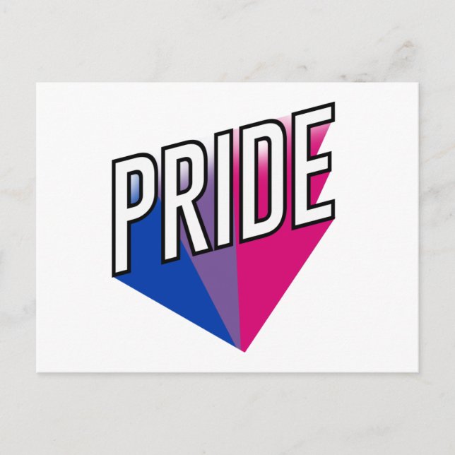 Bisexual Pride Burst Postcard (Front)
