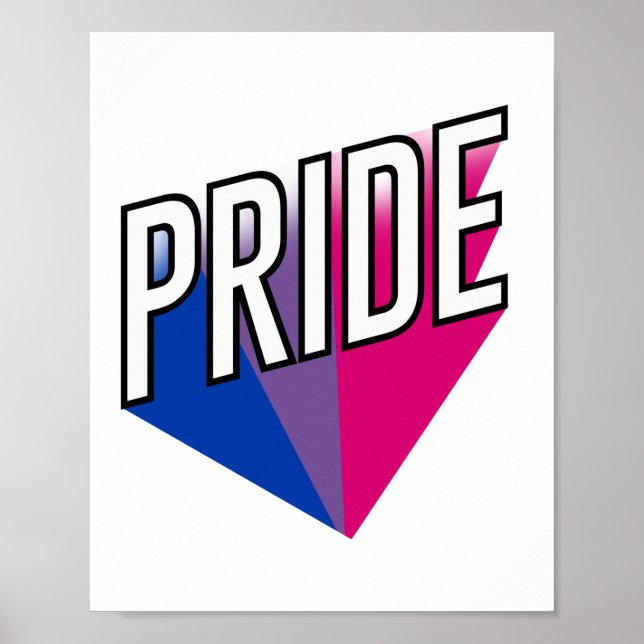 Bisexual Pride Burst Poster (Front)