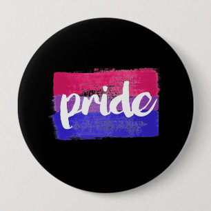 BISEXUAL PRIDE CALLIGRAPHY - PAINTED BISEXUAL PRID 10 CM ROUND BADGE