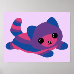 Bisexual Pride Cat Poster
