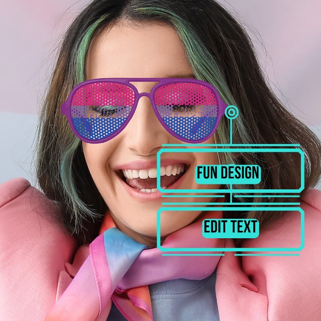 Bisexual Pride Celebration Aviator Sunglasses (Please enjoy our design and see the others in the collection.)
