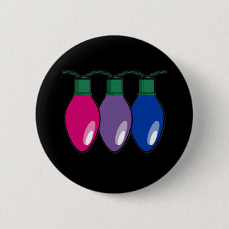 Bisexual Pride Christmas Lights 6 Cm Round Badge