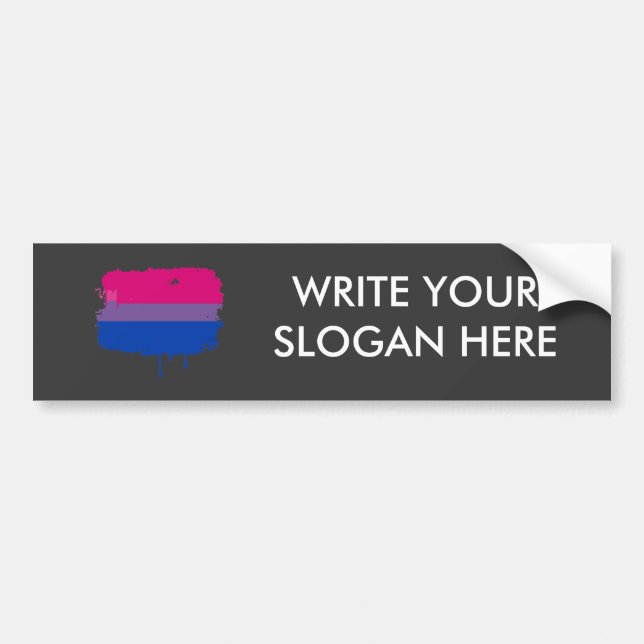 Bisexual Pride Colours Bumper Sticker (Front)