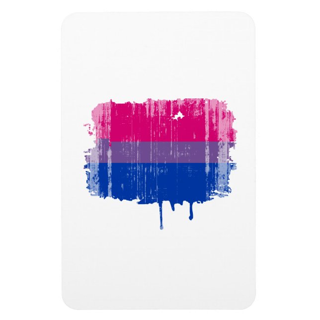 Bisexual Pride Colours distressed Magnet (Vertical)