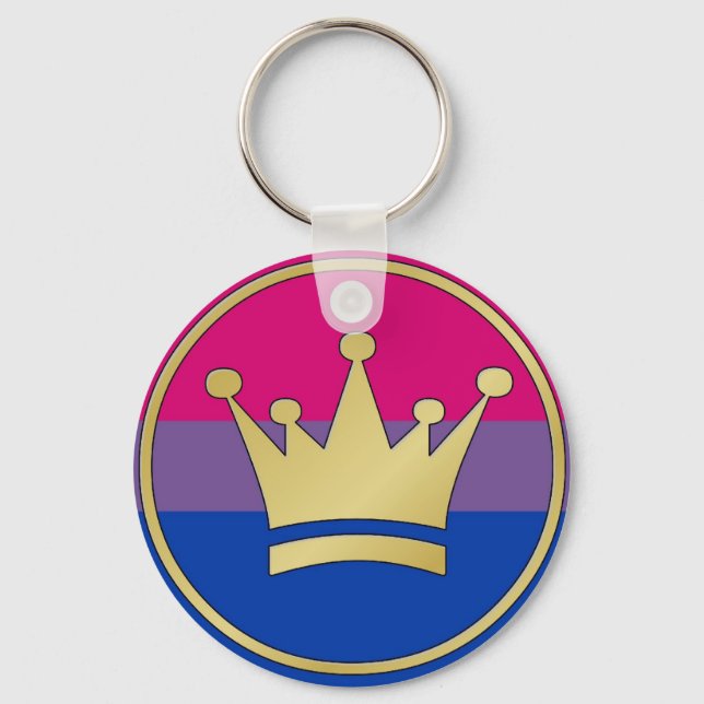 Bisexual Pride Crown Key Ring (Front)
