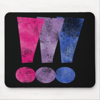 Bisexual Pride Exclamation Points Mouse Pad