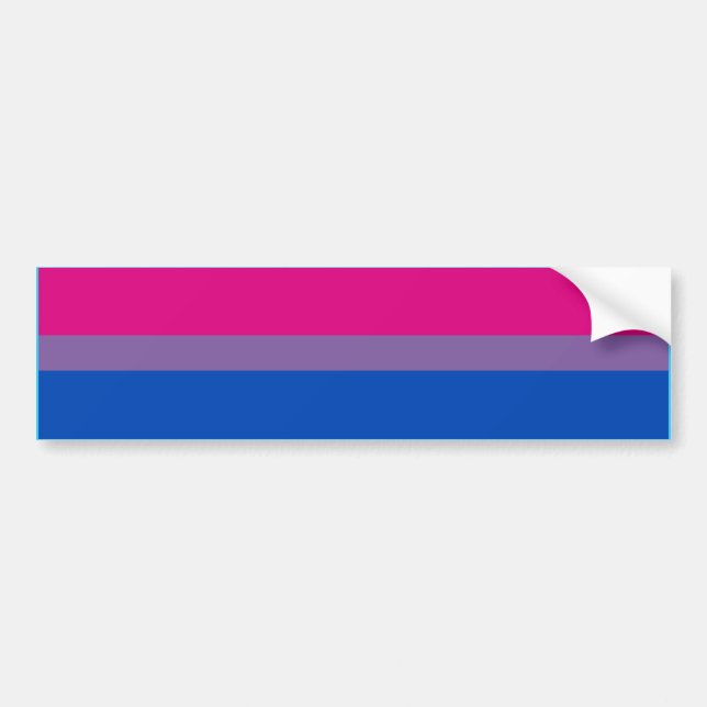BISEXUAL PRIDE FLAG BAR BUMPER STICKER (Front)