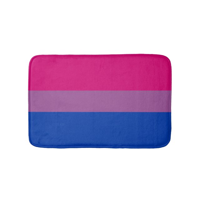 Bisexual Pride Flag Bath Mat (Front)