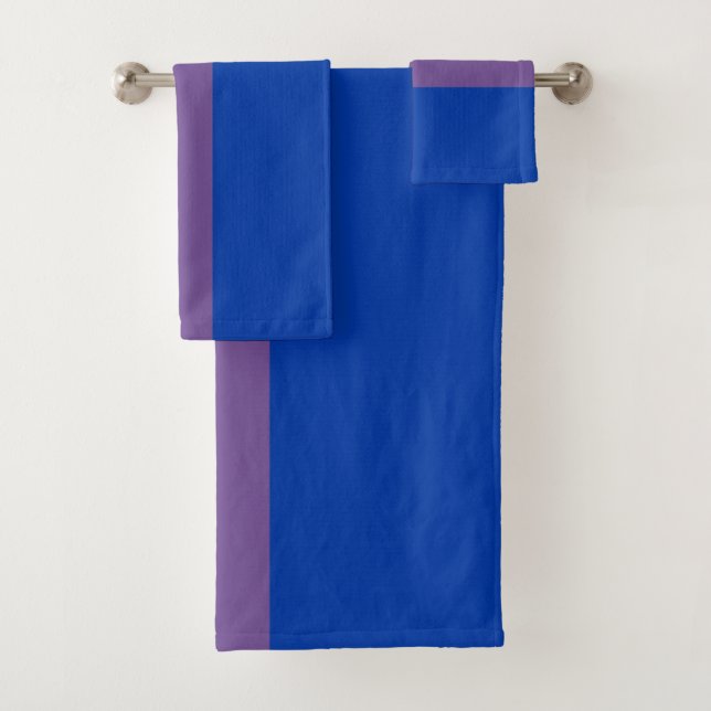 Bisexual Pride Flag Bath Towel Set (Insitu)
