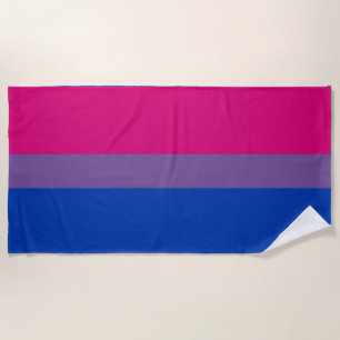Bisexual Pride Flag Beach Towel