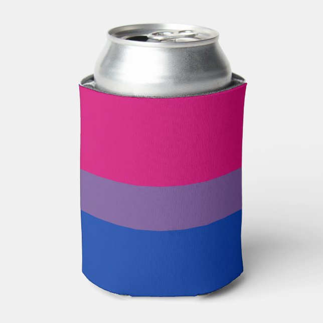 Bisexual Pride Flag Can Cooler (Can Front)
